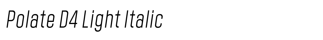 Polate D4 Light Italic